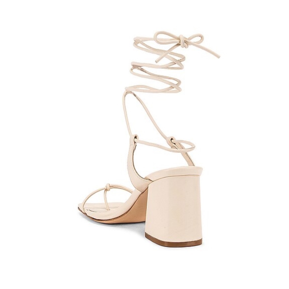 RAYE Voyage Heels sandals shoes Bone White Cream Strappy Block Revolve 9 - Picture 5 of 9